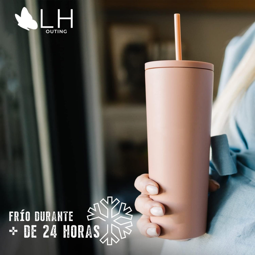 Vaso Térmico 700ml + 2 Tapas Verde Menta